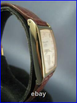 Vintage Style Hamilton Masonic Dial Gold Plated Mens Watch Registered Edition