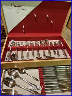 Vintage Summertime Community Plate Silverware Set 12 Service with Box 76 Pieces