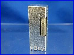 Vintage Swiss Dunhill Rollagas Lighter Silver Plate Nugget Serviced Minty