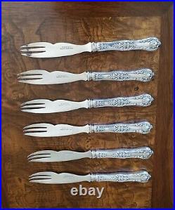 Vintage Tiffany & Co English King Silver-Plate Fish Knife/Fork Set of 12
