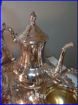 Vintage Towle 7 Pc Silver plate Coffee Tea Set MAGNIFICENT