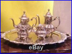 Vintage Towle -Silver plated coffee/tea set with large tray