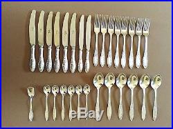 Vintage USSR Russian Melchior Silver Plate Silverware, 29 pieces