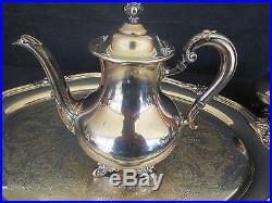 Vintage & Very Nice Reed & Barton 5600 Regent (6) Piece Silver Plate Tea Set