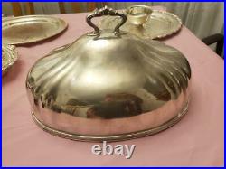 Vintage Victorian Dome Silver Plated By Reed & Barton C66-h Mid-day Club 16 Inch