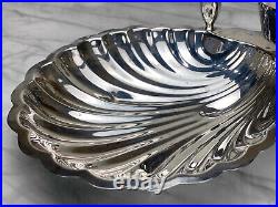 Vintage Victorian Silver Plate Appetizer Shrimp Shell Serving Dish