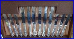Vintage Viners Canteen 49 Piece Kings Pattern Silver plated Cutlery 6 Places