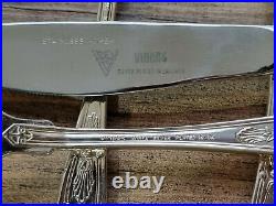 Vintage Viners SIlver Plated 44 Piece Kings Pattern Canteen Cutlery