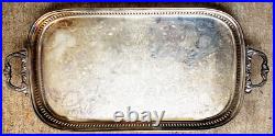 Vintage WALLACE SILVER PLATE MADE IN U. S. A. Rectangular Gallery Serving Tray, S