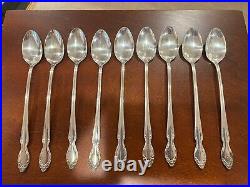 Vintage WM Rogers 61 Piece Flatware Set Silver Plated Woodland Rose 1963 with Case