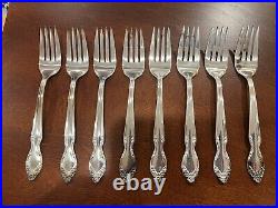 Vintage WM Rogers 61 Piece Flatware Set Silver Plated Woodland Rose 1963 with Case