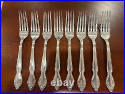 Vintage WM Rogers 61 Piece Flatware Set Silver Plated Woodland Rose 1963 with Case