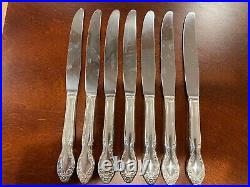 Vintage WM Rogers 61 Piece Flatware Set Silver Plated Woodland Rose 1963 with Case