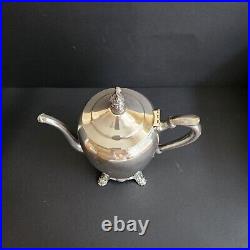 Vintage WM Rogers 9.5 Silver Plated Teapot Coffee Pot w Hinged Lid #2670 HTF