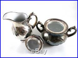 Vintage WMF GERMANY Silver Porcelain Art Nouveau Tea and Coffee 7 pc. Set