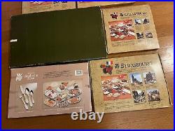 Vintage WMF Strassburg Cromargan Silver Serving Plate Set Germany 10 Pieces Rare