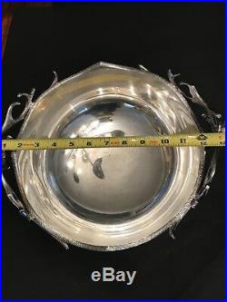 Vintage WOLFF Silver plate Stag Head Centerpiece Bowl