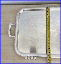 Vintage WWII Era US Navy Silverplate Tray with Handles Friedman Silver Co 1741 FSC