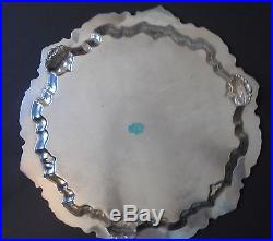 Vintage Wallace Footed Silverplated 17 Salver Tray Elegant Ornate SIlver Plate