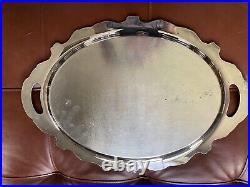 Vintage Wallace Silver Plated La Reine Butlers Tray #1100 Silverplated Tea Tray