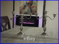 Vintage Wallace Silversmith GRAND BAROQUE Pair of Silver Plated Candelabra Stick