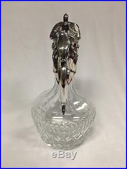 Vintage Whitehill Silver and Plate Co crystal and plated claret jug