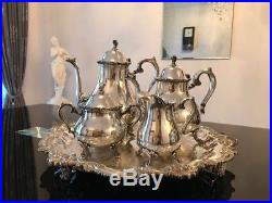 Vintage Wilcox Joanne 5pc Silverplated Coffee and Tea Set