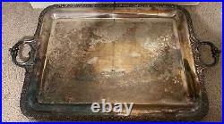 Vintage Wilcox New Beverly Manor # 1382 20 Silver Tray. Beautiful