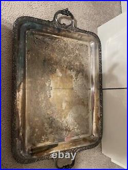 Vintage Wilcox New Beverly Manor # 1382 20 Silver Tray. Beautiful