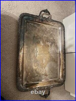 Vintage Wilcox New Beverly Manor # 1382 20 Silver Tray. Beautiful