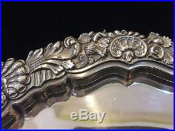Vintage William Adams England Silver Plated Heavy Circular Serving Tray, 14 Dia