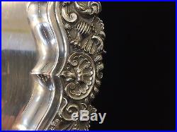 Vintage William Adams England Silver Plated Heavy Circular Serving Tray, 14 Dia