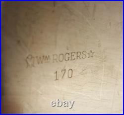 Vintage Wm Rogers Mfg Co Silver Plate 12 1/4 Round Serving Tray #170 Platter