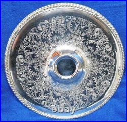 Vintage Wm Rogers Silver Plated 12-1/4 Serving Platter or Tray