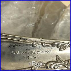 Vintage Wm Rogers & Son Enchanted Rose Silverplate Set