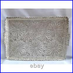 Vintage Workmanship Midyat Fielkari Serving Tray Silver Plated Collectables