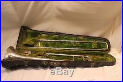 Vintage York Grand Rapids Silver Plate Slide Trombone