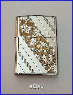 Vintage ZIPPO Silver Plate Stamped & 24ct Gold Plated, Double Sided, circa 1992