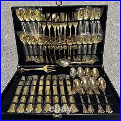 Vintage f. B. Rogers gold plated dinnerware 50 Pc set