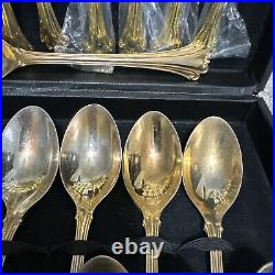 Vintage f. B. Rogers gold plated dinnerware 50 Pc set