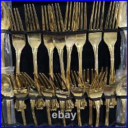 Vintage f. B. Rogers gold plated dinnerware 50 Pc set