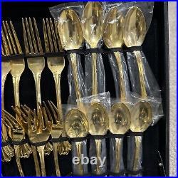 Vintage f. B. Rogers gold plated dinnerware 50 Pc set