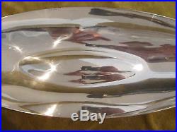 Vintage french silverplate Christofle centerpiece bowl boat form Lino Sabattini