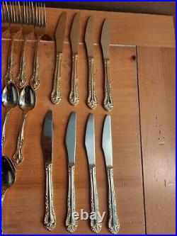 Vintage gold plated silverware from japan 56 pieces