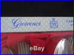 Vintage grosvenor christine silver plate cutlery set for 6 in box