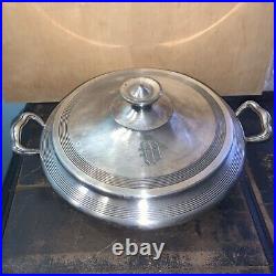 Vintage reed and Barton? Silver Plate Covered Dish/pan Handled No. 1100. Taunton