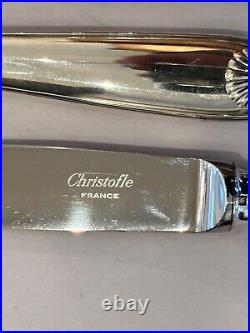 Vintage set of 12 CHRISTOFLE FRANCE silverplate Dinner Knives VENDOME ARCANTIA