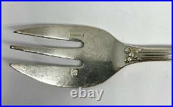 Vintage set of 12 Christofle Ruban Silver Plated Oyster Forks in Case