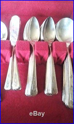 Vintage silver plate flatware WM A Rogers A1 Plus Onedia service for 12