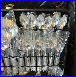 Vintage silver plated flatware set of 51 made in China With Case